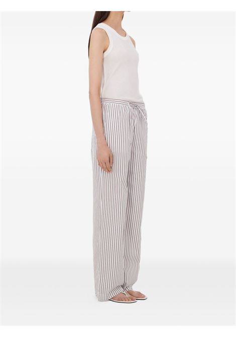 cisco triped cotton trousers woman red and light blue LOULOU DE SAISON | CISCODARK RED/LIGHT BLUE